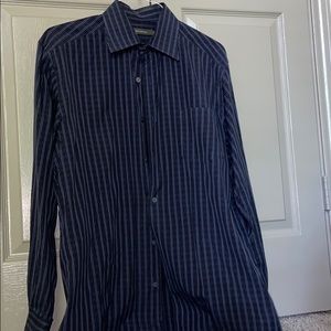 Striped men’s button down shirt